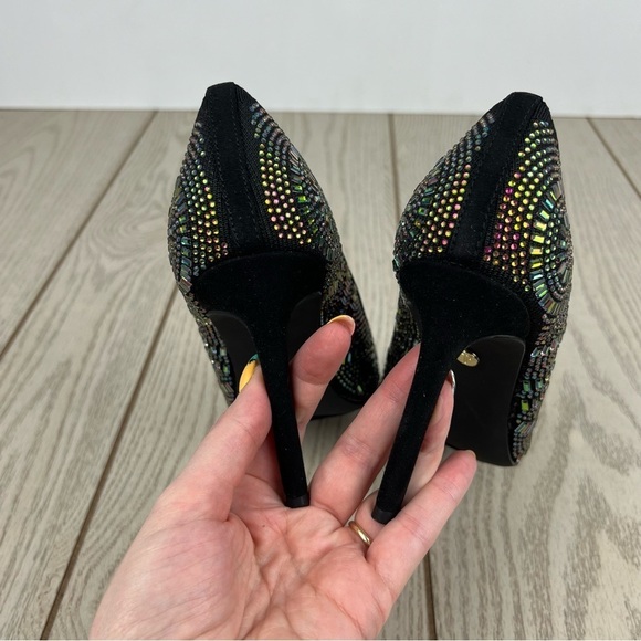 Thalia Sodi Women's Kaia Bling Gem Pointed-Toe Pumps 6M Black $100 - Picture 7 of 10